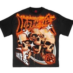 NWT Lost Hills Orange Skull T-shirt Size M
